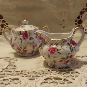 Lefton China Demitasse Cream & Sugar